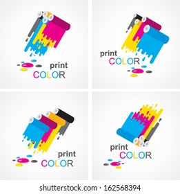 cmyk print colored roll element set