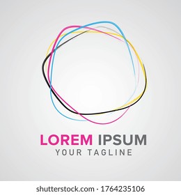 CMYK Print studio abstract vector design template Logo design. Corporate design. Vector illustration. Eps 10 vector file.