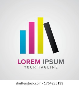 CMYK Print studio vector design template Logo design. Corporate design. Vector illustration. Eps 10 vector file.