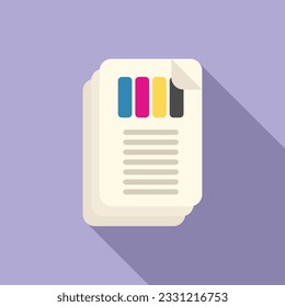 Icono de impresión Cmyk vector plano. Impresión digital. Copiar papel