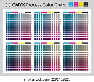 Gráfico de color del proceso CMYK Nº 12