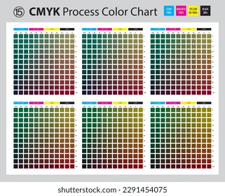 Gráfico de color del proceso CMYK Nº 15