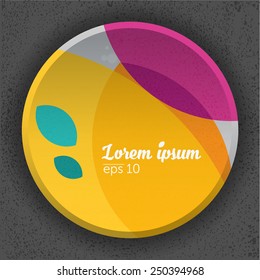 cmyk round abstract illustration with colorful circles