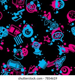 CMYK Seamless Pattern 90 Degree