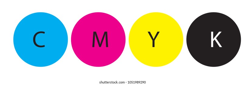 CMYK sign vector design