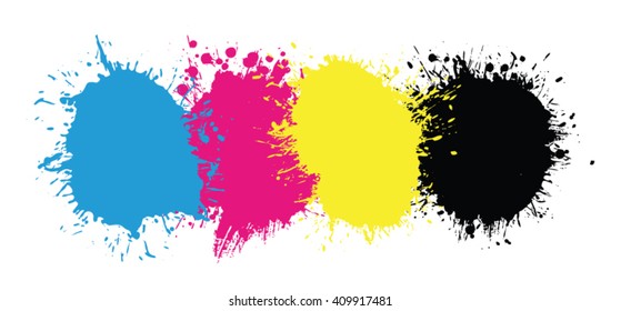 CMYK splatters