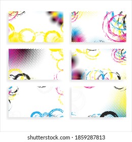 cmyk template stock vector background set