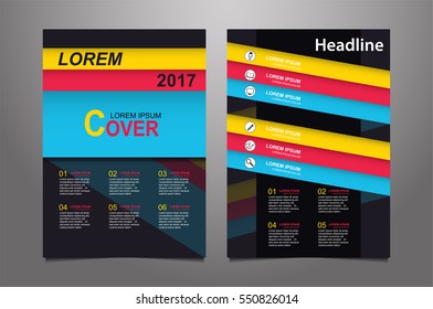 CMYK Vector annual report Leaflet Brochure Flyer template design, book cover layout design, Abstract  CMYK presentation book cover templates