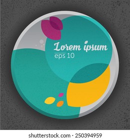 cmyk web colorful element with abstract circles