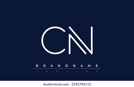 CN Abstract letter logo. This logo icon incorporate with abstract shape in the creative way