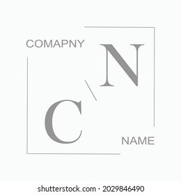 CN Beauty vector initial logo wedding signature illustration