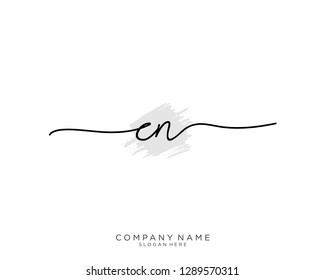 CN C N Initial handwriting logo template