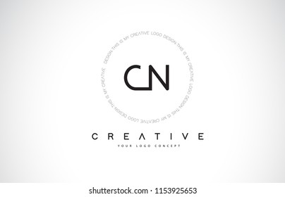 CN C N Logo Design with Black and White Creative Icon Text Letter Vector.