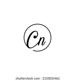 CN circle feminine concept initial logo best for beauty and fashion