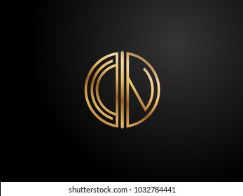 CN circle shape gold color design