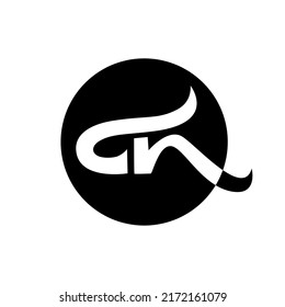 KN Firmenname Anfangsbuchstaben Monogramm. KN-Vektorsymbol.