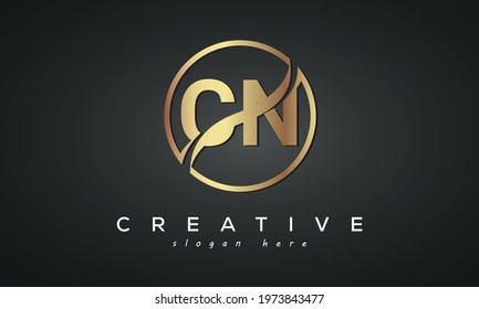 CN creative luxury logo design
