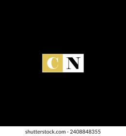 CN creative modern letters logo design template