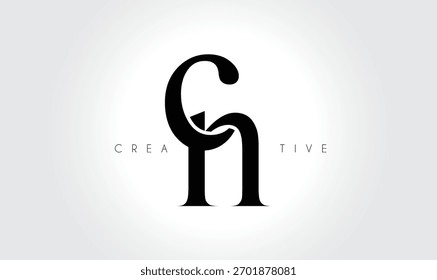 CN  Elegant Serif Monogram Logo – Luxury Lowercase Typographic Lettermark for Modern Branding