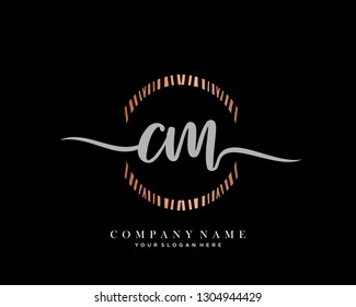 CN handwriting initial  logo vector