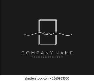 CN handwriting initial  logo vector