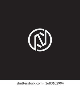 cn initial circle logo icon modern templet