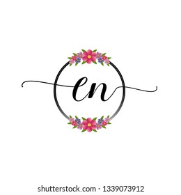 CN  Initial Handwriting logo template vector