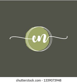 CN  Initial Handwriting logo template vector