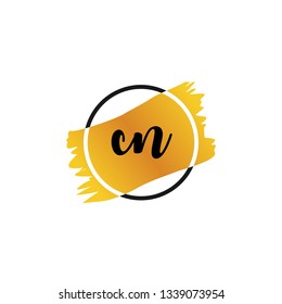 CN  Initial Handwriting logo template vector