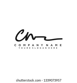 CN  Initial Handwriting logo template vector