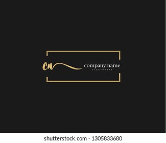 CN Initial handwriting logo vector. Hand lettering for designs.