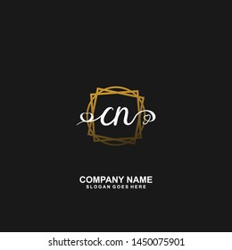 CN Initial handwriting logo vector