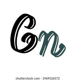 Cn initial handwritten logo for identity