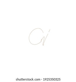 CN initial isolated black handwriting