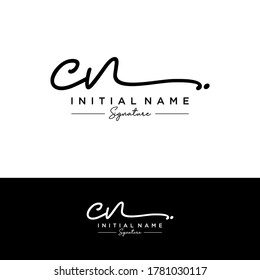 CN Initial letter handwriting and signature logo.