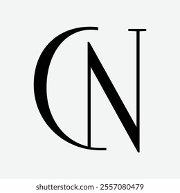 cn Initial Letter Logo Symbol