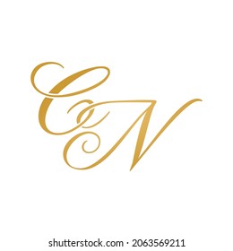 CN initial logo design vector stock