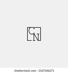 CN initial logo in line concept in high quality professional design that will be best for companies