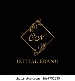 CN Initial wedding logo template vector	
