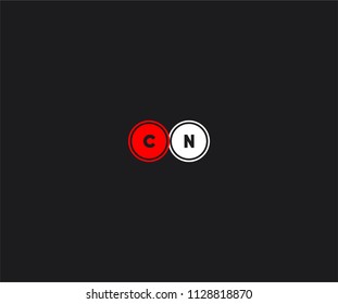 CN Letter Circle Logo Design Template