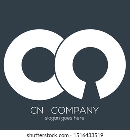 CN Letter Logo Company Vector