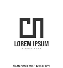 CN Letter logo design. Initial letter logo template design