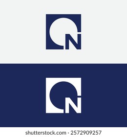 CN letter logo design, CN monogram initials letter logo concept, modern company logo
