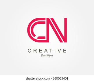 CN Letter Logo Design Template Element