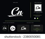 cn, cn letter logo, signature cn luxury logo icon vector for finance or business