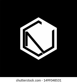 CN Letter monogram with abstract concept style design