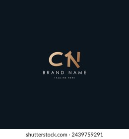 Diseño de logotipo vectorial CN Letters