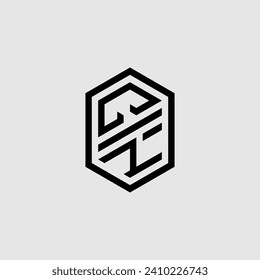 CN line geometric monogram with high quality professional design that will print well