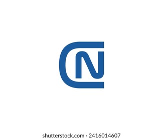 plantilla vectorial de diseño de logotipo CN