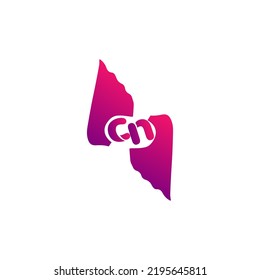 CN Logo Lowercase Letter Initial Logo Design Template Vector Illustration for your company